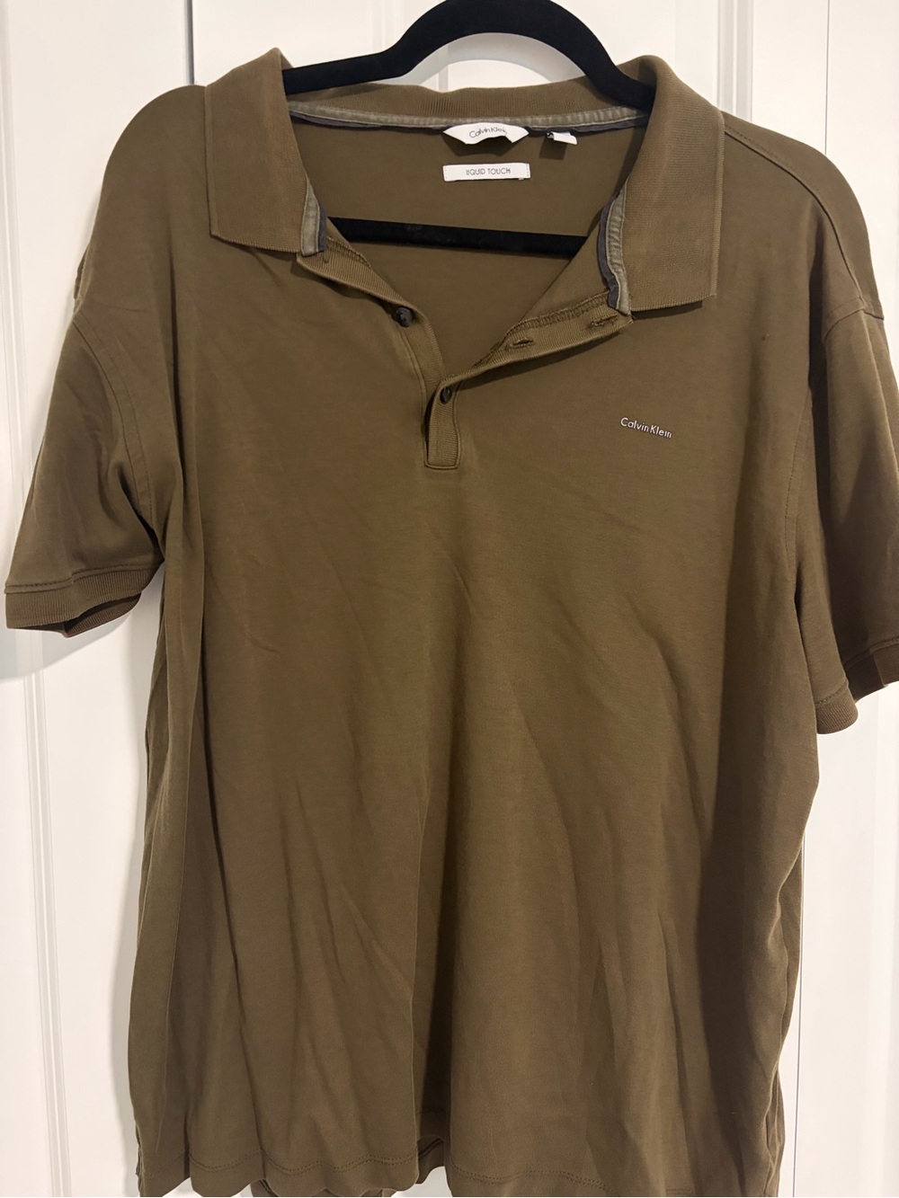 Calvin Klein Men's Olive Green Polo